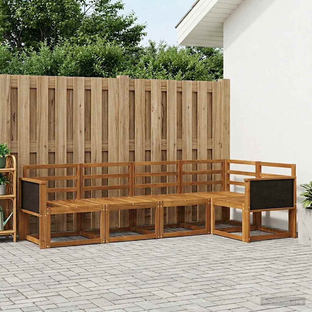 Venkovní pohovková souprava 5 pcs Přírodní
