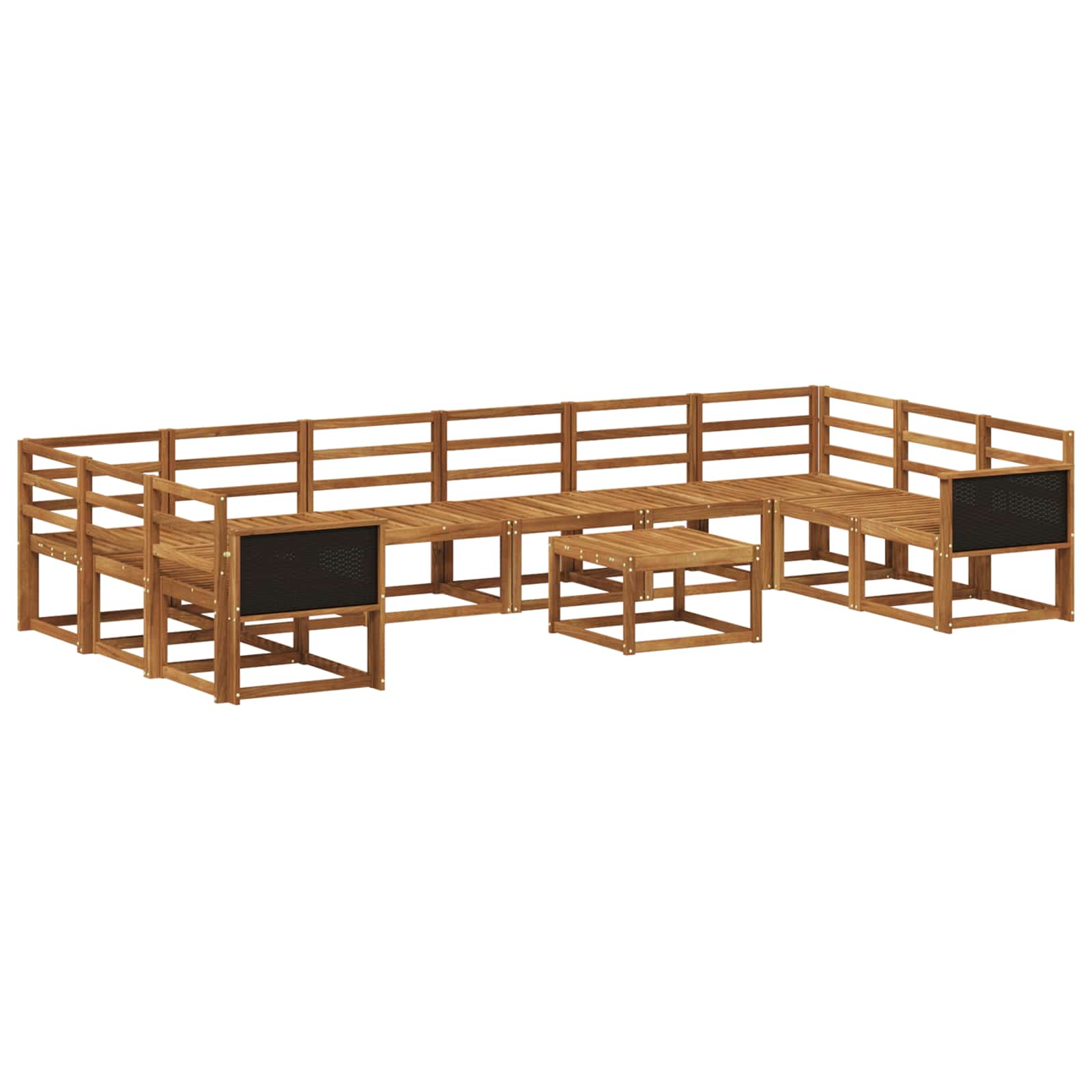 Buiten bankenset 11 pcs Naturel Massief Acaciahout image 1