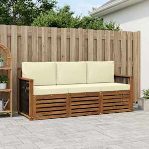 Sedežne garniture z blazino 3 pcs Masiven les akacije
