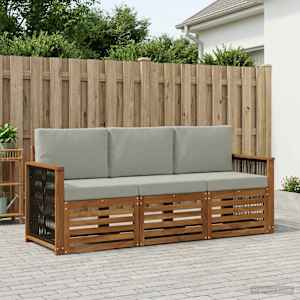 Sedežne garniture z blazino 3 pcs Masiven les akacije