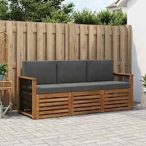 Sedežne garniture z blazino 3 pcs Masiven les akacije