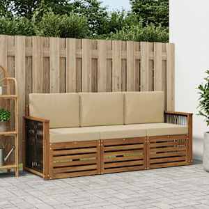 Sedežne garniture z blazino 3 pcs Masiven les akacije