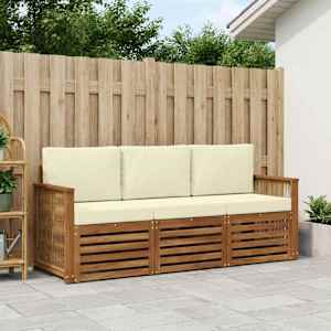 Sedežne garniture z blazino 3 pcs Masiven les akacije