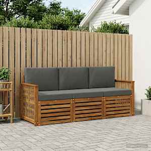 Sedežne garniture z blazino 3 pcs Masiven les akacije