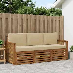 Sedežne garniture z blazino 3 pcs Masiven les akacije