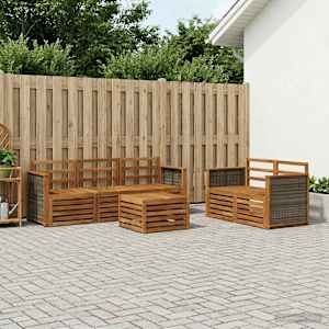 Sedežne garniture 6 pcs Masiven les akacije