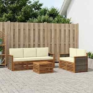 Sedežne garniture 6 pcs Masiven les akacije