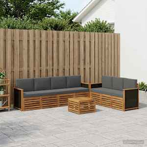 Sedežne garniture z blazino 8 pcs Masiven les akacije