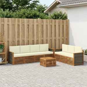 Sedežne garniture z blazino 8 pcs Masiven les akacije