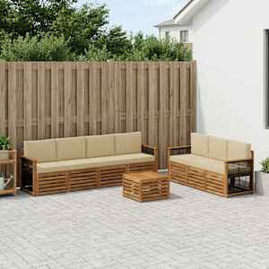 Sedežne garniture z blazino 8 pcs Masiven les akacije