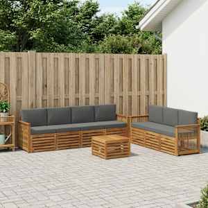Sedežne garniture z blazino 8 pcs Masiven les akacije