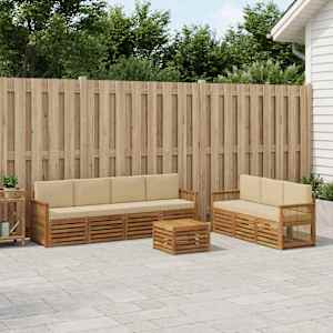 Sedežne garniture z blazino 8 pcs Masiven les akacije