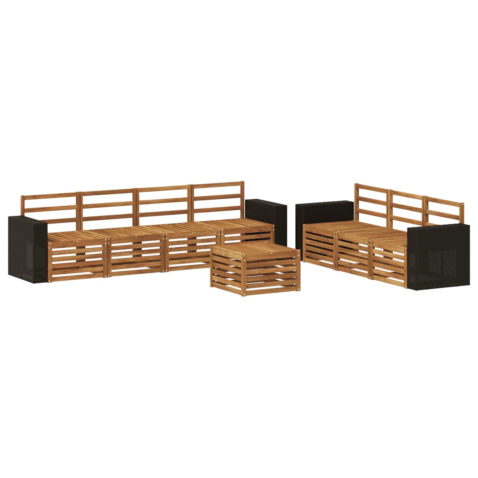Sofa-Sets 8 pcs Massief Acaciahout image 1