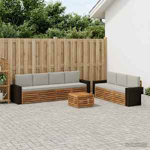 Sedežne garniture z blazino 8 pcs Masiven les akacije