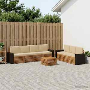 Sedežne garniture z blazino 8 pcs Masiven les akacije