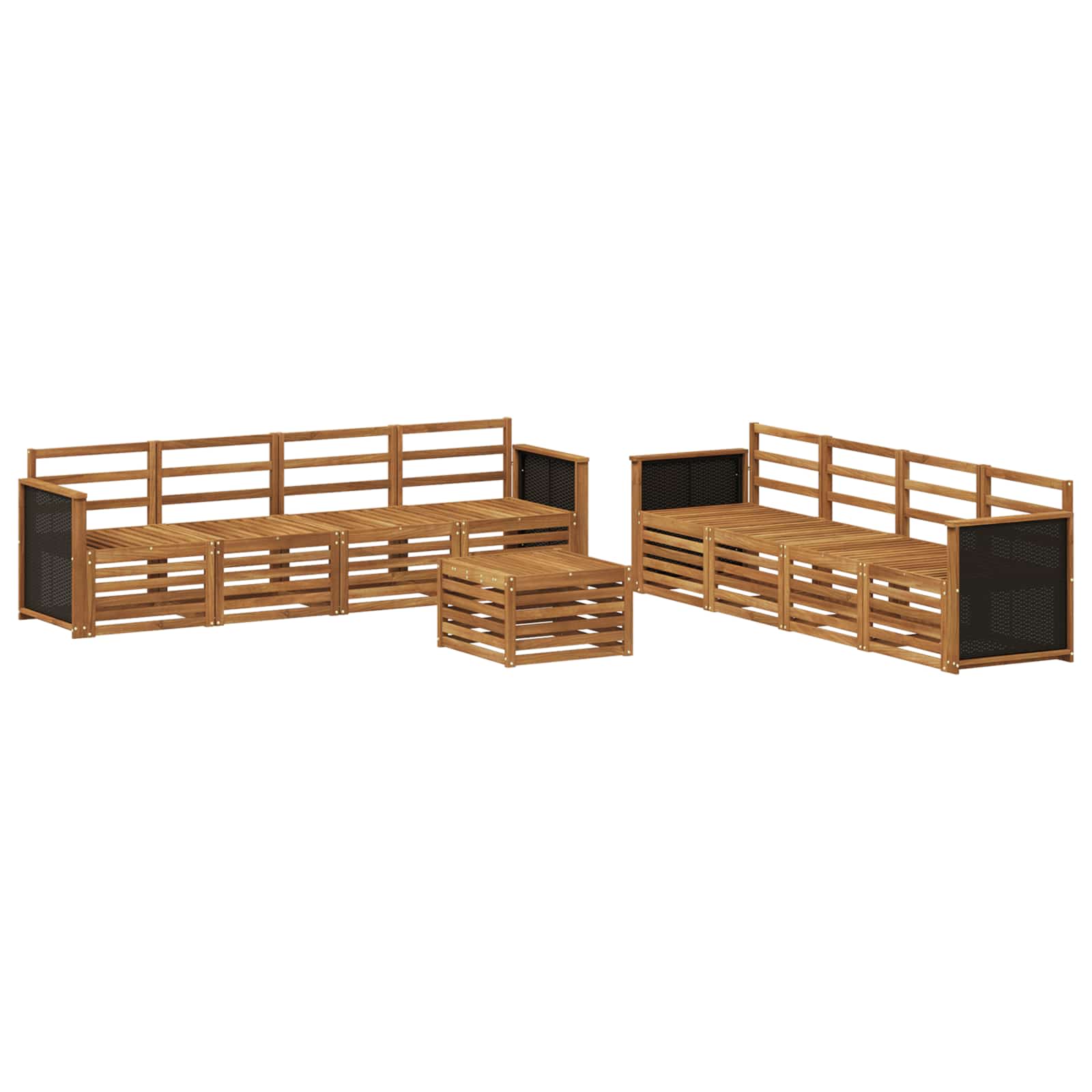 Sofa-Sets 9 pcs Massief Acaciahout image 1