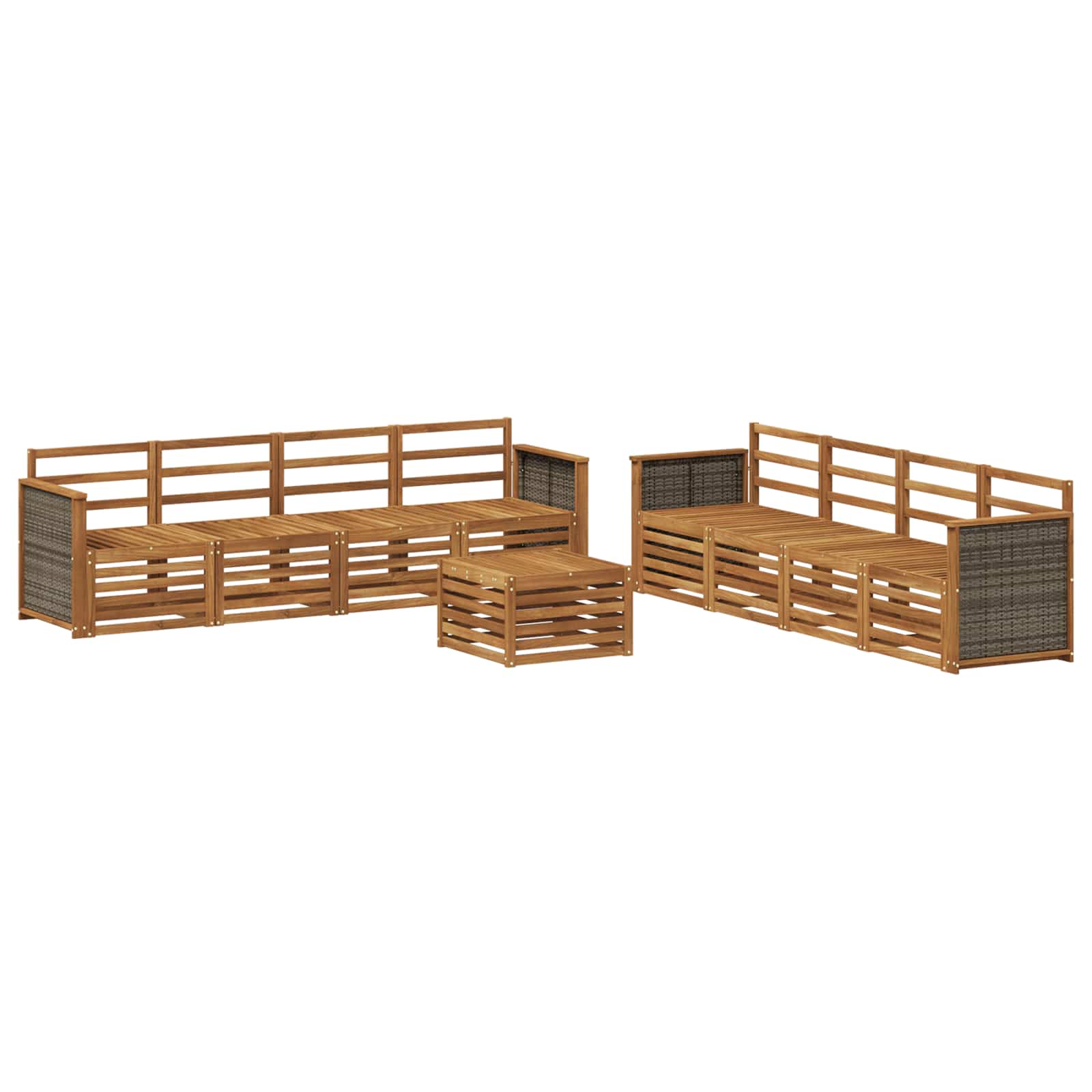 Sofa-Sets 9 pcs Massief Acaciahout image 1
