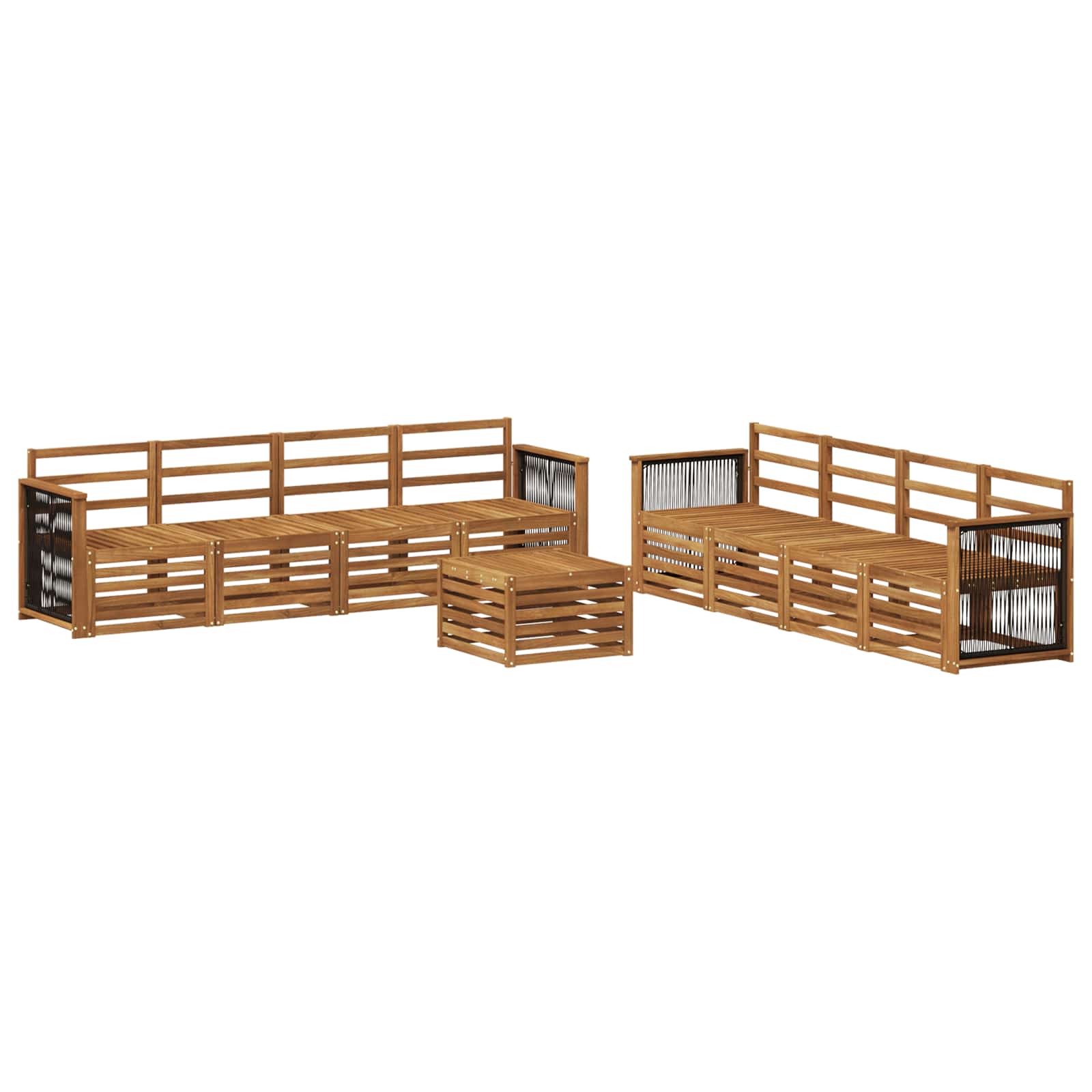 Sofa-Sets 9 pcs Massief Acaciahout image 1