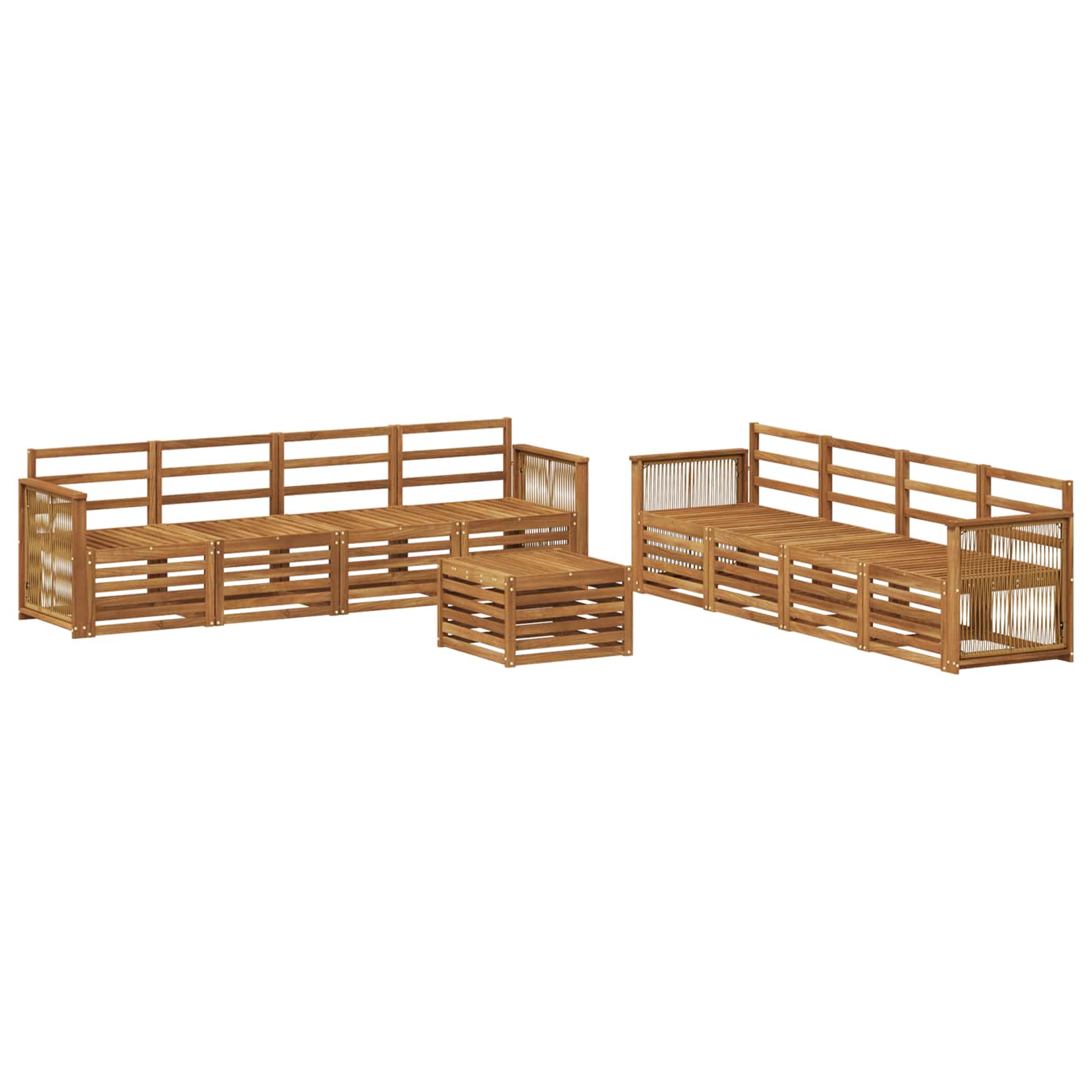 Sofa-Sets 9 pcs Massief Acaciahout image 1