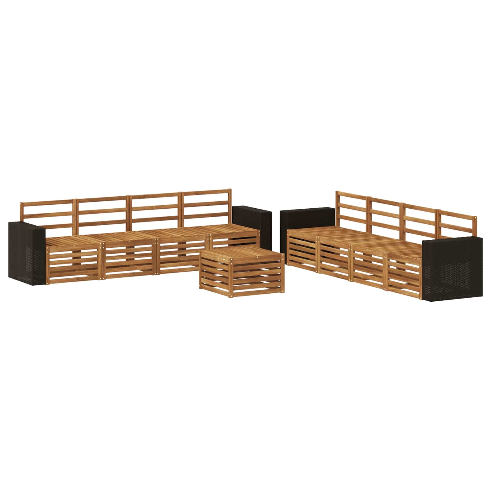 Sofa-Sets 9 pcs Massief Acaciahout image 1