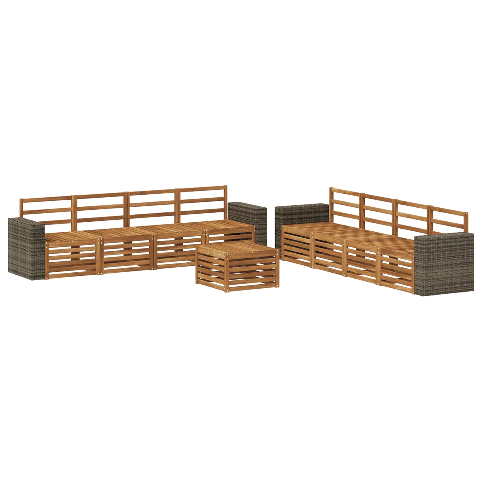 Sofa-Sets 9 pcs Massief Acaciahout image 1