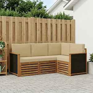 Sedežne garniture z blazino 4 pcs Masiven les akacije
