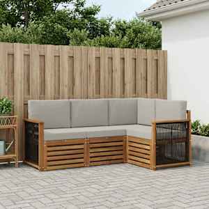 Sedežne garniture z blazino 4 pcs Masiven les akacije