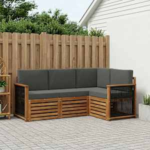Sedežne garniture z blazino 4 pcs Masiven les akacije