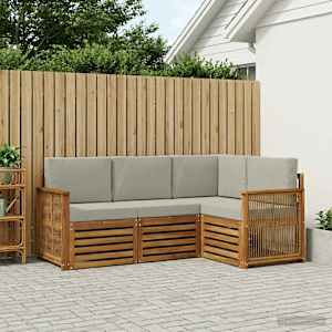 Sedežne garniture z blazino 4 pcs Masiven les akacije