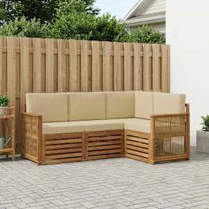 Sedežne garniture z blazino 4 pcs Masiven les akacije