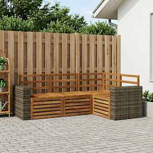 Sedežne garniture 4 pcs Masiven les akacije