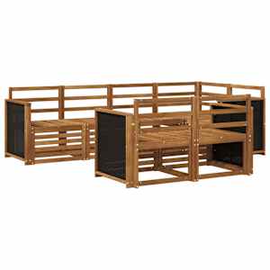 Rohová sofa sada 6 pcs Přírodní Masivní akátové dřevo - obrázek 2