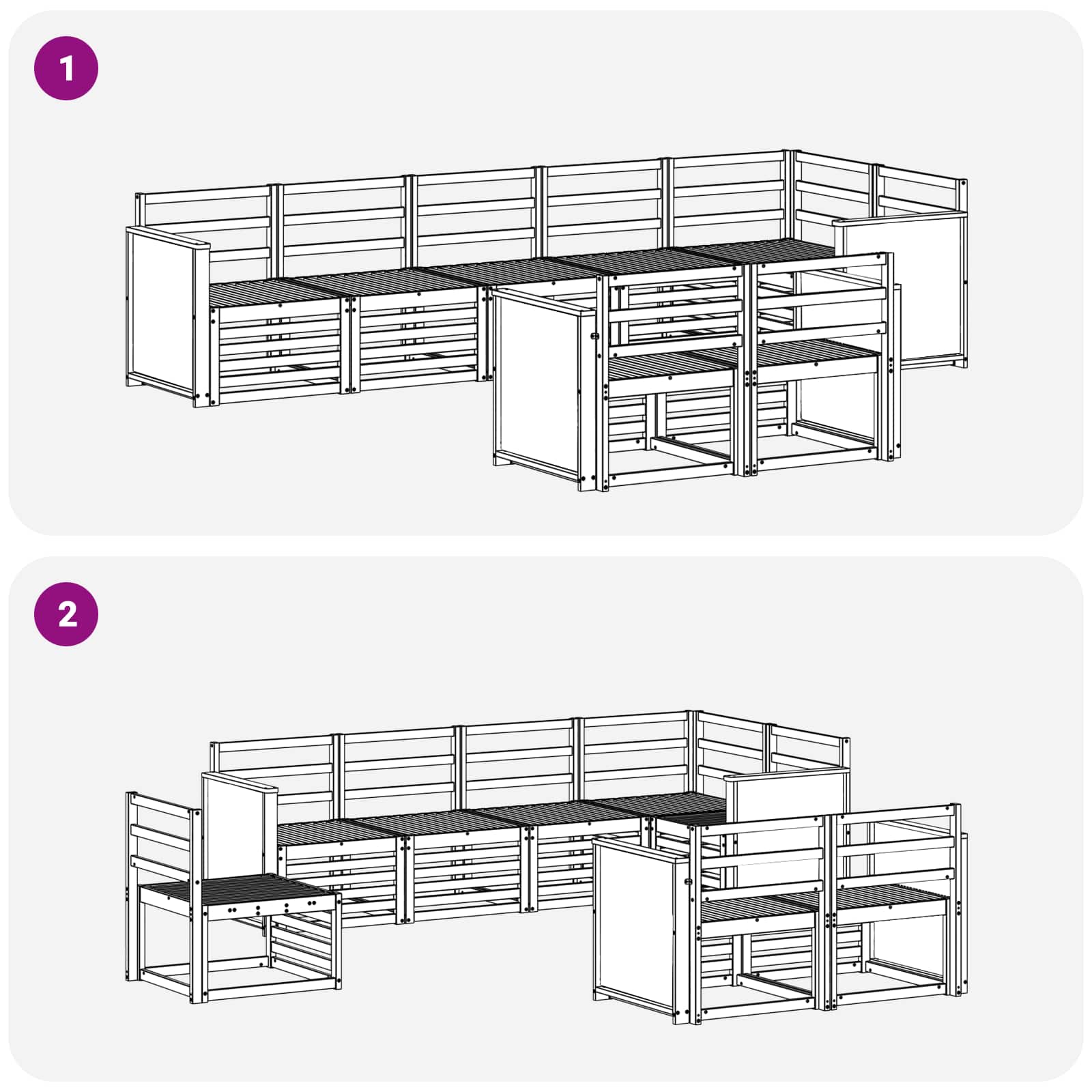 Sofa-Sets Massief Acaciahout image 5
