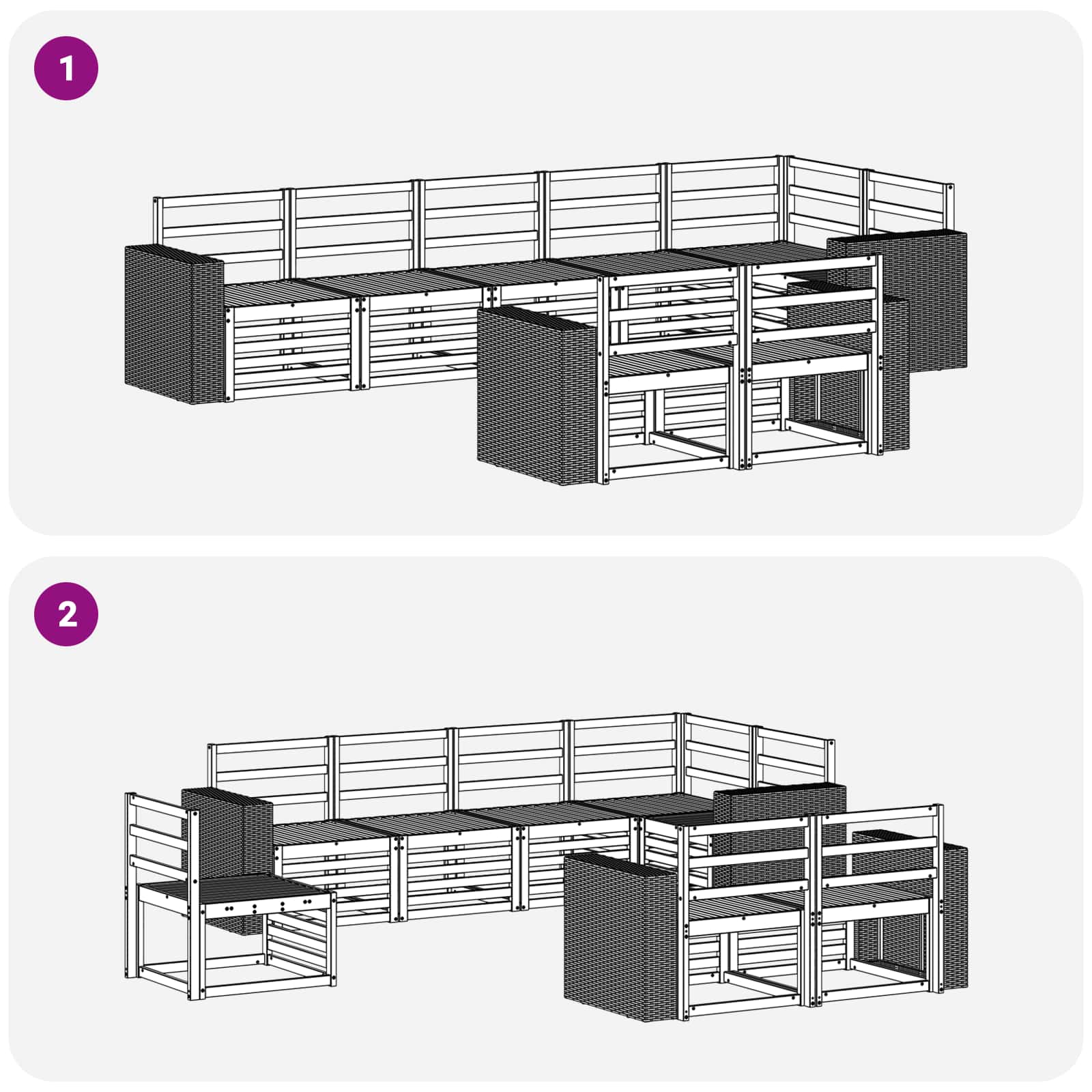Sofa-Sets Massief Acaciahout image 5