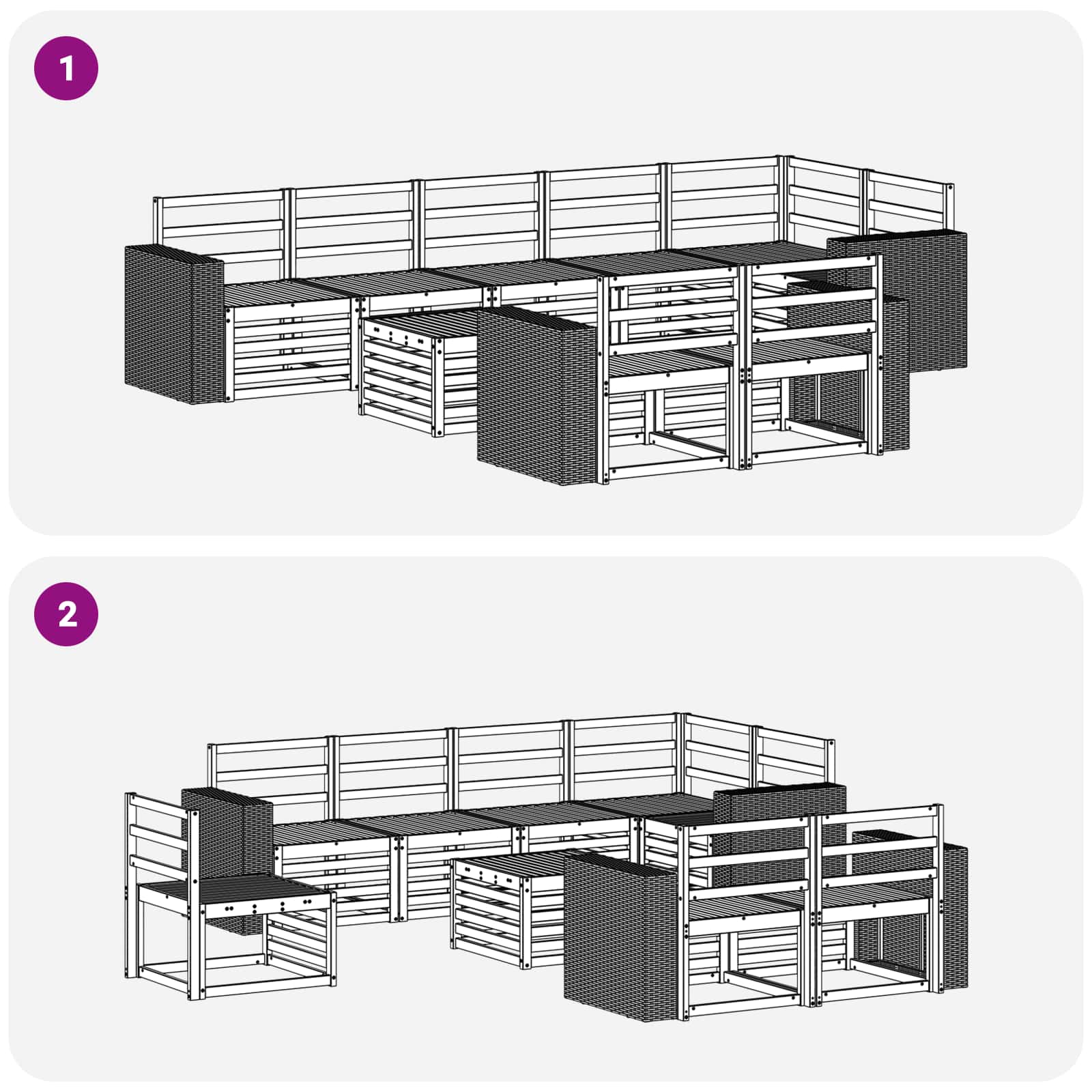 Sofa-Sets Massief Acaciahout image 7