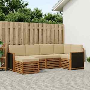 Rohová sofa sada s polštářem 5 pcs Přírodní - obrázek 1