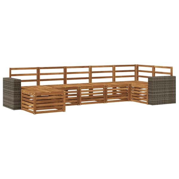 vidaXL V&auml;li diivanikomplekt 7 tk Naturaalne