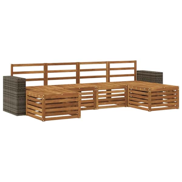 vidaXL V&auml;li diivanikomplekt 6 tk Naturaalne