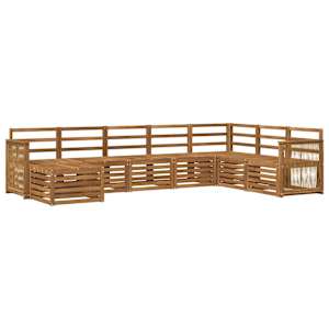 Zunanja garnitura za sedenje 6 pcs Naravna Masiven les akacije