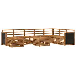 Zunanja garnitura za sedenje 7 pcs Naravna Masiven les akacije