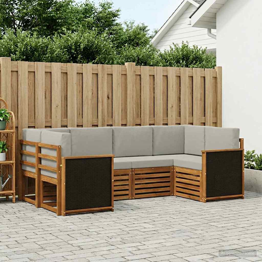 Rohová sofa sada s polštářem 5 pcs