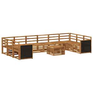 Zunanja garnitura za sedenje 8 pcs Naravna Masiven les akacije