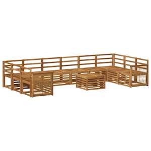 Zunanja garnitura za sedenje 8 pcs Naravna Masiven les akacije