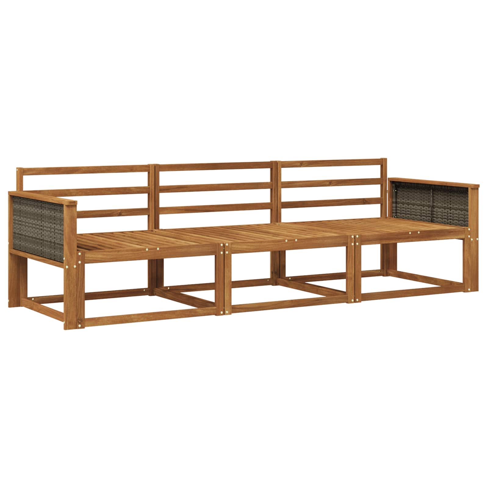 Buiten bankenset 3 pcs Naturel Massief Acaciahout image 1