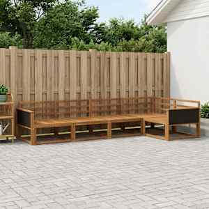 Zunanja garnitura za sedenje 5 pcs Naravna Masiven les akacije