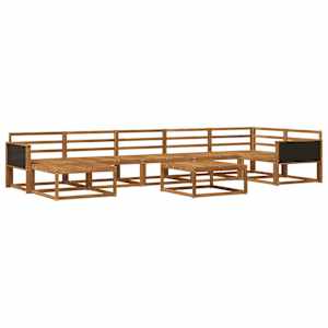 Zunanja garnitura za sedenje 8 pcs Naravna Masiven les akacije