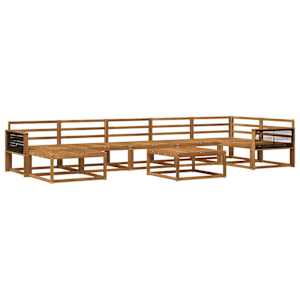 Zunanja garnitura za sedenje 8 pcs Naravna Masiven les akacije