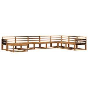 Zunanja garnitura za sedenje 8 pcs Naravna Masiven les akacije