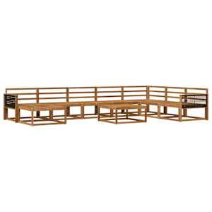 Zunanja garnitura za sedenje 9 pcs Naravna Masiven les akacije