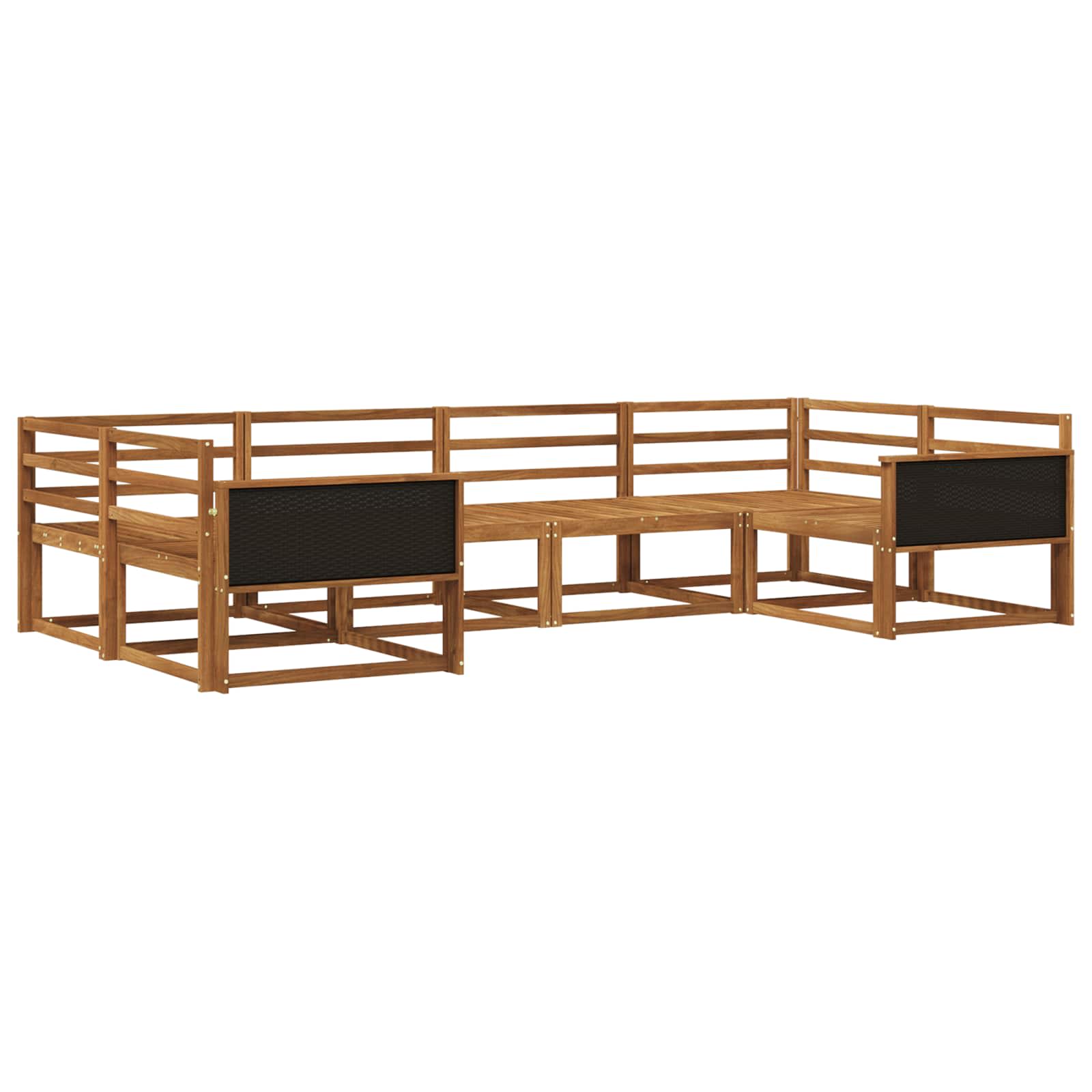 Zestaw sof na zewnątrz 6 szt. naturalny Lite Drewno Akacji